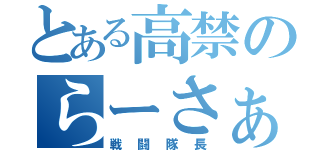 とある高禁のらーさぁ（戦闘隊長）