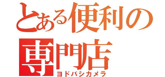 とある便利の専門店（ヨドバシカメラ）