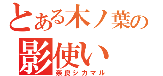 とある木ノ葉の影使い（奈良シカマル）