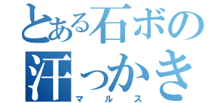 とある石ボの汗っかき（マルス）