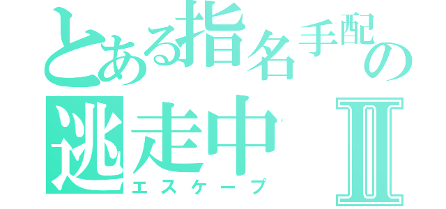 とある指名手配の逃走中Ⅱ（エスケープ）