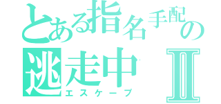 とある指名手配の逃走中Ⅱ（エスケープ）