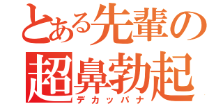 とある先輩の超鼻勃起（デカッパナ）