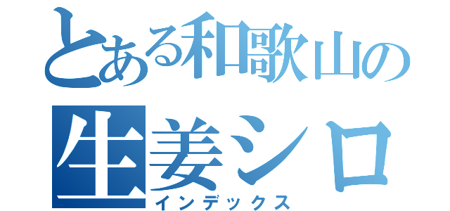 とある和歌山の生姜シロップ（インデックス）