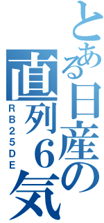 とある日産の直列６気（ＲＢ２５ＤＥ）