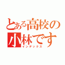 とある高校の小林です（インデックス）