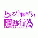 とある小柳粒貝の追跡行為（ストーキング）