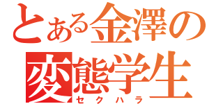 とある金澤の変態学生（セクハラ）