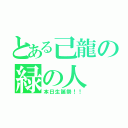 とある己龍の緑の人（本日生誕祭！！）