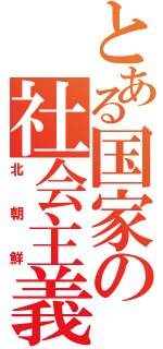 とある国家の社会主義（北朝鮮）