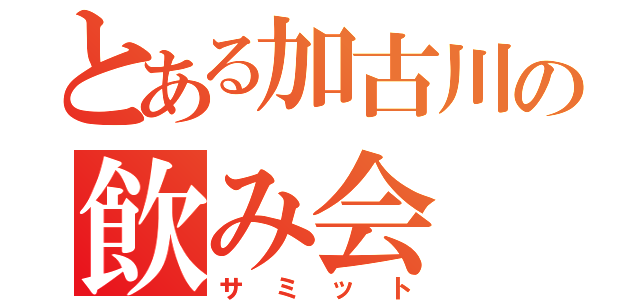 とある加古川の飲み会（サミット）