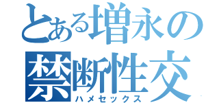 とある増永の禁断性交（ハメセックス）