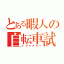 とある暇人の自転車試行（トライアラー）