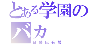 とある学園のバカ（日暮巳有希）