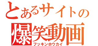 とあるサイトの爆笑動画（フッキンホウカイ）