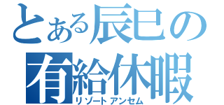 とある辰巳の有給休暇（リゾートアンセム）