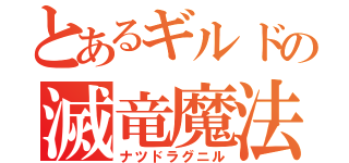 とあるギルドの滅竜魔法（ナツドラグニル）