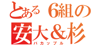 とある６組の安大＆杉鈴（バカップル）