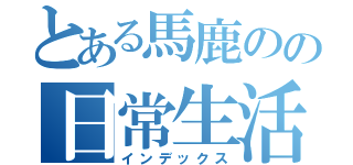 とある馬鹿のの日常生活（インデックス）