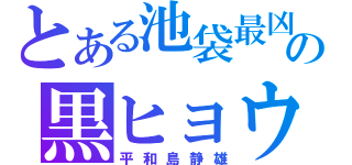 とある池袋最凶の黒ヒョウ（平和島静雄）