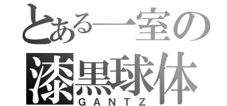 とある一室の漆黒球体（ＧＡＮＴＺ）