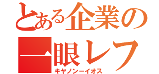 とある企業の一眼レフ（キヤノン－イオス）