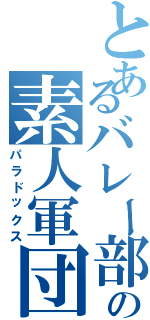 とあるバレー部の素人軍団記（パラドックス）