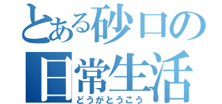 とある砂口の日常生活（どうがとうこう）