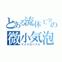 とある流体工学の微小気泡（マイクロバブル）