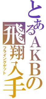 とあるＡＫＢの飛翔入手（フライングゲット）