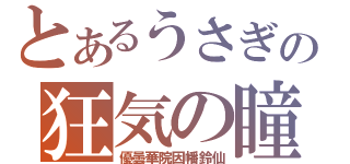 とあるうさぎの狂気の瞳（優曇華院因幡鈴仙）