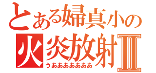 とある婦真小の火炎放射Ⅱ（うあああああああ）