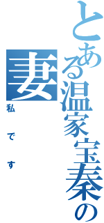 とある温家宝秦の妻（私です）