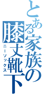 とある家族の膝丈靴下（ニーソックス）