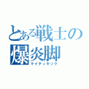 とある戦士の爆炎脚（マイティキック）