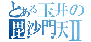 とある玉井の毘沙門天Ⅱ（先輩）