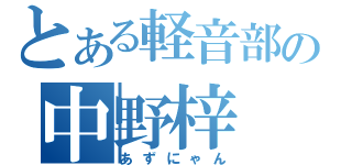 とある軽音部の中野梓（あずにゃん）