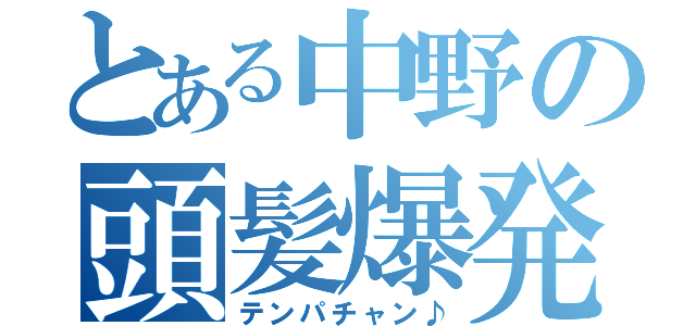 とある中野の頭髪爆発（テンパチャン♪）