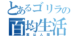 とあるゴリラの百均生活（実は人間）