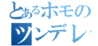 とあるホモのツンデレ野郎（）