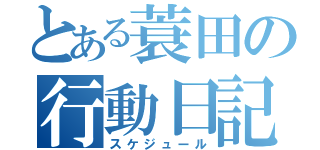 とある蓑田の行動日記（スケジュール）