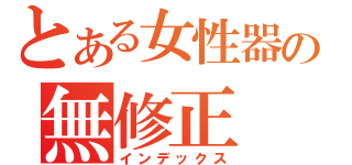 とある女性器の無修正（インデックス）