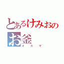 とあるけみおのお釜（オカマ）