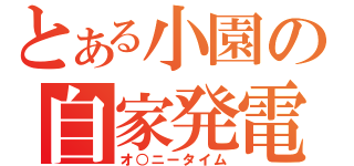 とある小園の自家発電（オ○ニータイム）