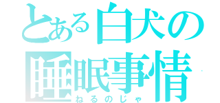 とある白犬の睡眠事情（ねるのじゃ）