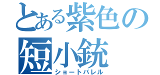 とある紫色の短小銃（ショートバレル）