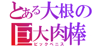 とある大根の巨大肉棒（ビックペニス）