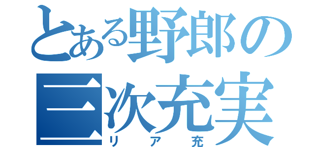 とある野郎の三次充実（リア充）