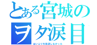 とある宮城のヲタ涙目（はいふりを放送しなかった）