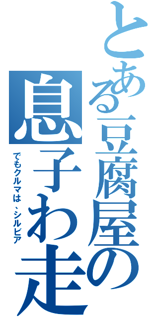 とある豆腐屋の息子わ走り屋（でもクルマは、シルビア）